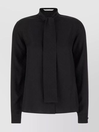 Palm Angels silk logo-embroidered blouse