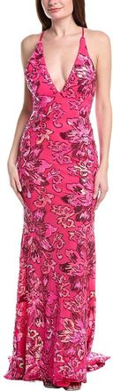 Jovani V-Neck Tie Back Sheath Dress