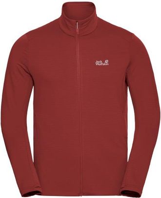 Jack Wolfskin Litestride Fullzip Fleecejacke f&uuml;r Herren | rot