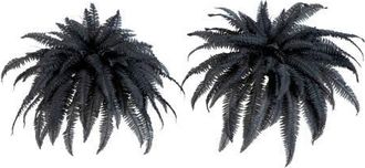 Nearly Natural 48-in Artificial Halloween Black Boston Fern - Set of 2 at Nordstrom