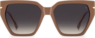 Victoria Beckham 57mm Gradient Square Sunglasses in Brown/Violet Sf at Nordstrom