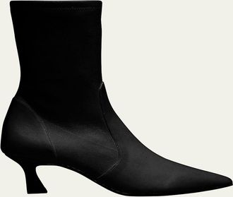 Stuart Weitzman 50mm Vinnie Stretch Leather Booties
