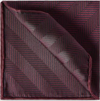Brunello Cucinelli Men & apos;s Silk Chevron Pocket Square