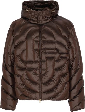 Casablanca Brown Monogram Padded Puffer Jacket