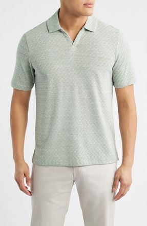 Johnston & Murphy Sedona Basketweave Knit Polo in Sage Basketweave at Nordstrom, Size Xx-Large