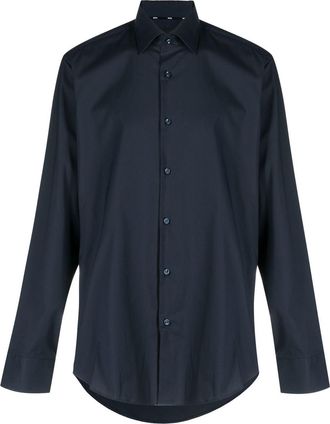 BOSS Kent slim-fit shirt - men - Cotton/Elastane - 40 - Blue