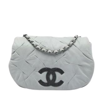 Chanel Pre-owned Vintage Crossbody Bag - Dames - Pre-owned - Grijs - Maat: ONE Size Leer