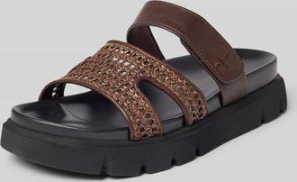 Tamaris Tamaris Pantoletten mit Klettverschluss in Dunkelbraun, Gr&ouml;&szlig;e 36