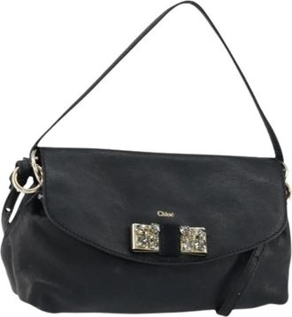Chlo&eacute; Pre-owned Shoulder Bag - Dames - Vintage Schoudertas - Zwart - ONE Size - Leer - Vintage