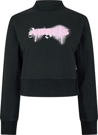 Palm Angels Womens Crew in Black Pink - Size 12 UK