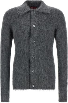 Gucci Grey Wool Cardigan