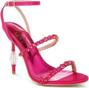 London Rag Aragon Crystal Embellished Ankle Strap Sandal in Fushia at Nordstrom Rack, Size 10
