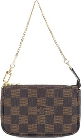 Louis Vuitton Brown Coated Canvas Pochette Pouch (Pre-Owned)
