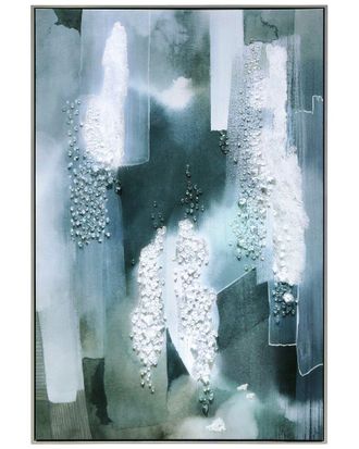 Empire Art Direct Silver Mist I Embellished Canvas Wall Art