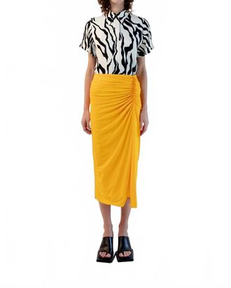 Maison Rabih Kayrouz Zebra Print Polo Shirt In Black/white