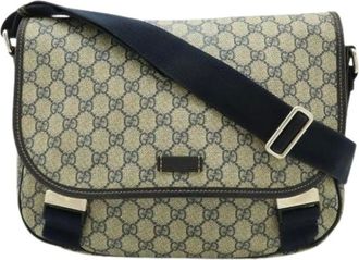 Gucci Pre-owned Cross Body Bags, female, Beige, Size: ONE SIZE Pre-owned GG Plus Shoulder Bag