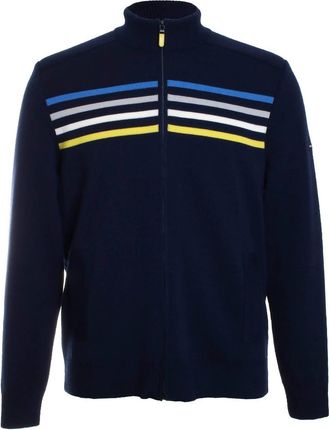 Saint James Mens Bandol Navy Full Zip Sweater