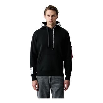 Alpha Industries Alpha Hoodie - Heren - Hoodies - Zwart - L - Katoen - Hoodies & sweatvesten