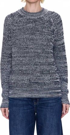 Pistola Denim Edie Crew Neck Sweater In Navy Marl