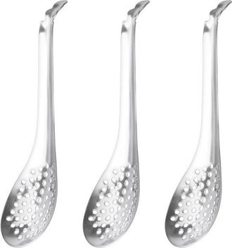 OEM Juego De 3 Cucharas Para Caviar - Cucharas Ranuradas De Acero Inoxidable Para Esferificaci&oacute;n