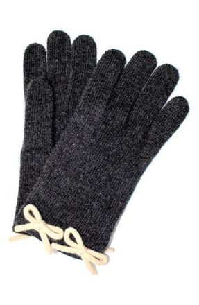 Portolano Bow Gloves in Dark Grey/Banana at Nordstrom Rack