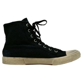 Balenciaga Balenciaga Paris High Top Sneakers in Marineblauw Canvas