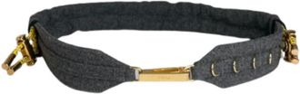 Fendi Pre-owned Belts, female, Gray, Size: ONE SIZE Pre-owned Vintage Wool Belt