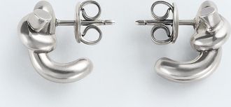 Bottega Veneta Knot Earrings - Silver - Women - 925/1000 Silver