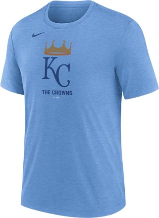 Nike Kansas City Royals Logo Nike Mens MLB T-Shirt in Blue | NJFD4EYROY-J77