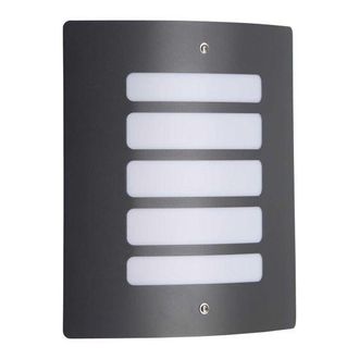 OEM Aplique Mural Exterior Todd - Brilliant - H29cm - Antracita - 60w - L&iacute;neas Curvadas