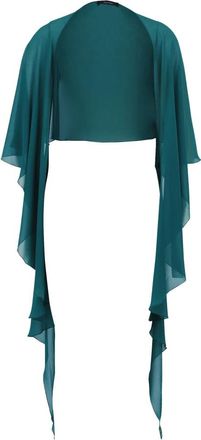Vera Mont Chiffon Stole - Dames - Jassen - Groen - Maat: M Chiffon