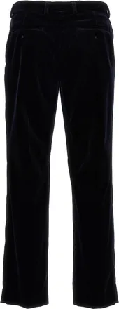 Gucci Cotton-Blend Velvet Trousers - Black