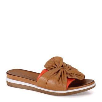 Diba PROD IGEE Leather Flat Sandal in Coconut/coral at Nordstrom, Size 37