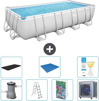 Bestway Piscina Bestway Power Steel Rectangular - 488x244x122 Cm - 8-piezas S626