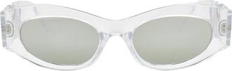 Versace Silver Mirror Oval Ladies Sunglasses VE4480U 148/30 51