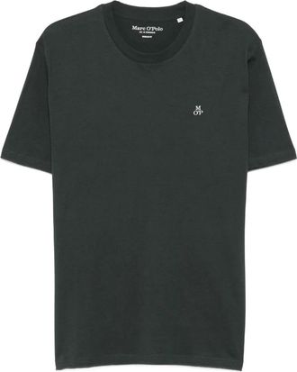 Marc O'Polo logo-embroidered T-shirt - men - Organic Cotton - M - Green