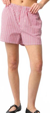 Le Lis Blanc Deux Bailey Waistband Boxers In Red Striped
