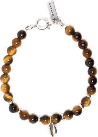 Isabel Marant stonehenge beaded bracelet - men - Brass/Tin/Stone - M - Brown