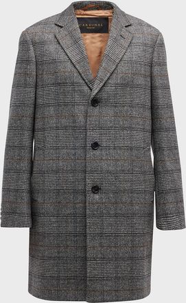 Cardinal of Canada Mens Stedwell Plaid Classic Wool Coat