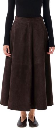 Róhe Midi Suede Skirt