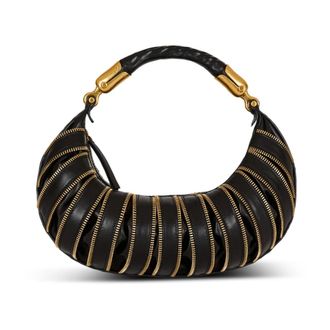 Balmain Bolso de cremallera Ebene mediano de piel de becerro - Bags - Mujer - Negro - ONE SIZE