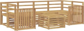 vidaXL Conjunto De Sof&aacute;s De Exterior 7 Uds. Blanco Vidaxl