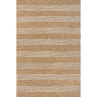 Jonathan Y Designs Sutton Easy Jute Modern Geometric Boho Stripe Indoor/Outdoor Area Rug in Natural/beige at Nordstrom, Size 4Ft 0In X 6Ft 0In