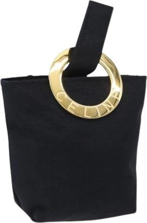 Celine Pre-owned Mini Bags, female, Black, Size: ONE SIZE Pre-owned Canvas Pouch