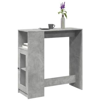 Berkfield Home Bar Table with Racks Concrete Grey 101x40x103.5 cm Engineered Wood