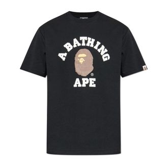 A Bathing Ape T-Shirts, male, Black, Size: 2XL College T-Shirt