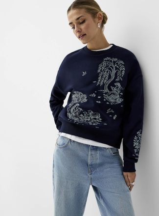 Icone Womens Embossed flowers sweatshirt
