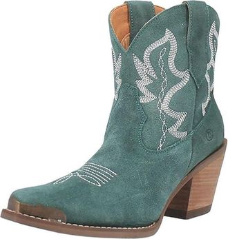Dingo Joyride Womens Boots Green : 6 B - Medium, Suede
