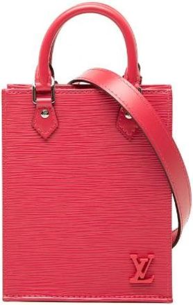Louis Vuitton Pre-owned Petit Sac Plat Epi Handbag - Dames - Vintage Mini Tas - Roze - ONE Size - Leer - Vintage