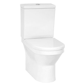 Clifton Premium OPEN BACK Rimless Pan Toilet Set in White
